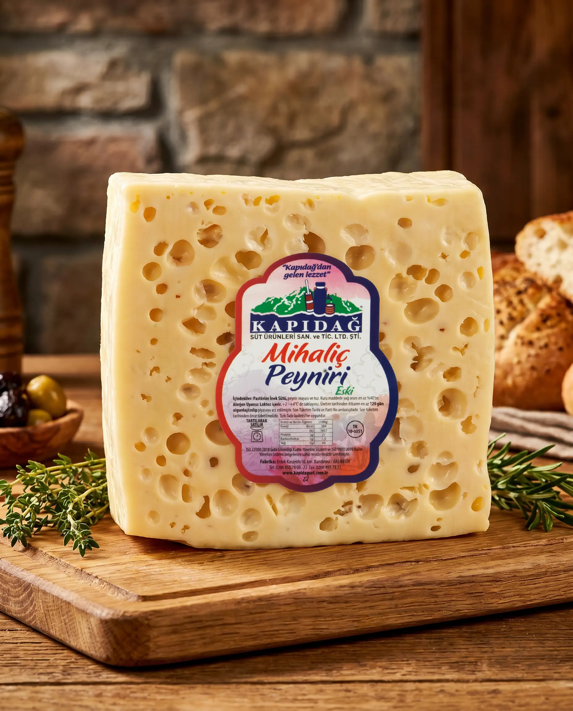 Kapıdağ Tam Yağlı Olgunlaştırılmış Eski Mihaliç Kelle Peyniri 450 gr